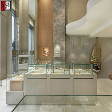 厂家定制玻璃展示柜透明首饰柜零售店金属饰品陈列道具首饰珠宝柜