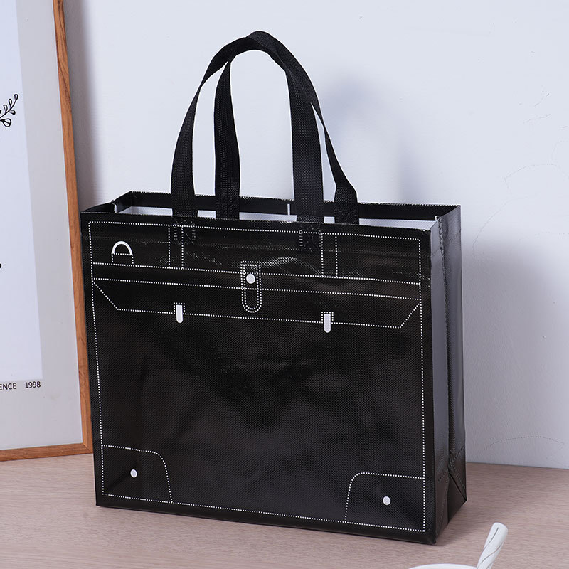 Bolsa de tela no tejida ecológica personalizada nombre de la tienda para almacenar ropa de hombre zapatos bolsas de gran capacidad bolsa de embalaje de alta calidad