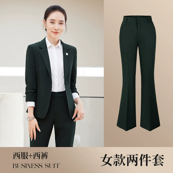 2611 dark green women's suit + 2611 women's pants