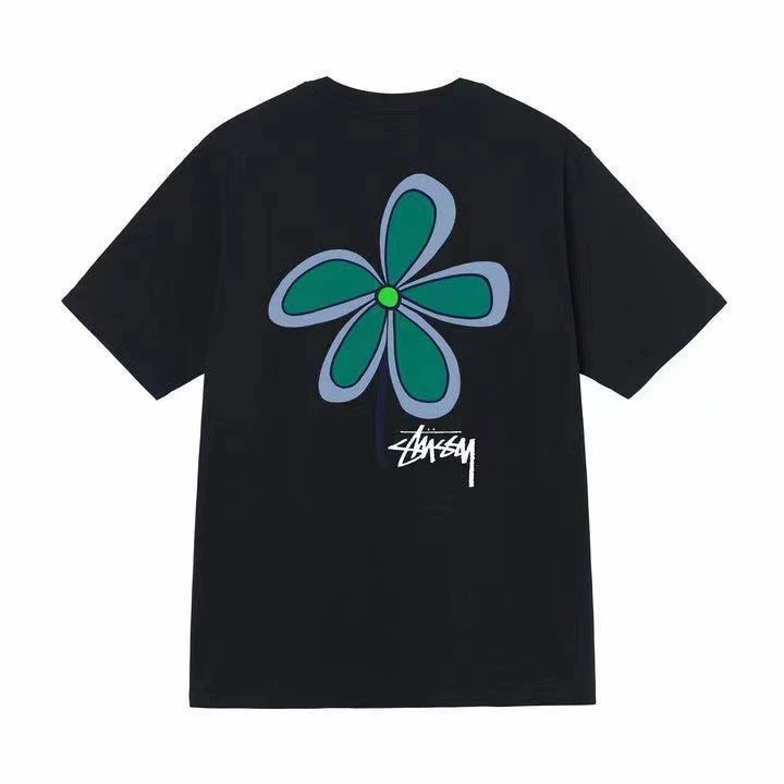 Футболка (Stussy) свободного кроя унисекс, короткий рукав, ткань 230 г, коллекция лета 2025