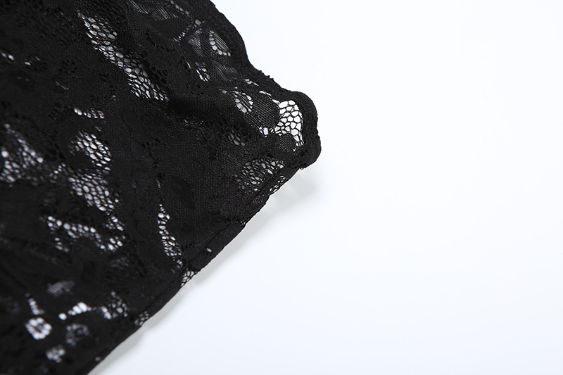 Women Spring Clothing Sexy See Through Lace Jacquard Tube Top Tight Jumpsuit