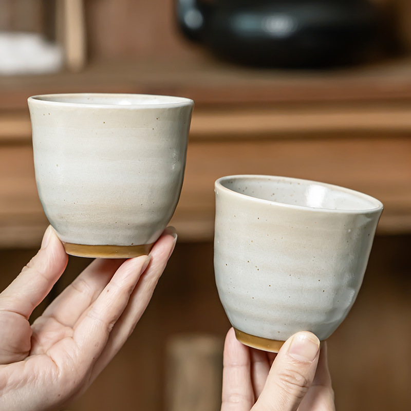Tazas de cerámica vintage estilo japonés tazas de menú de agua potable caseras tazas de mano tazas caseras tazas de restaurante tazas de vino