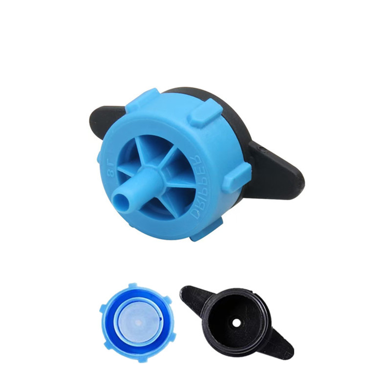 Mayorista 2L 4L 8L Boquilla larga compensación de presión goteo de riego por goteo agrícola estabilizador de corriente tubo de riego por goteo