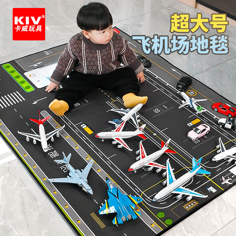 Kawei Airport Scene Carpet Children's Toy Car Storage Crawling Mat Home Game Blanket Crawling Mat Wholesale