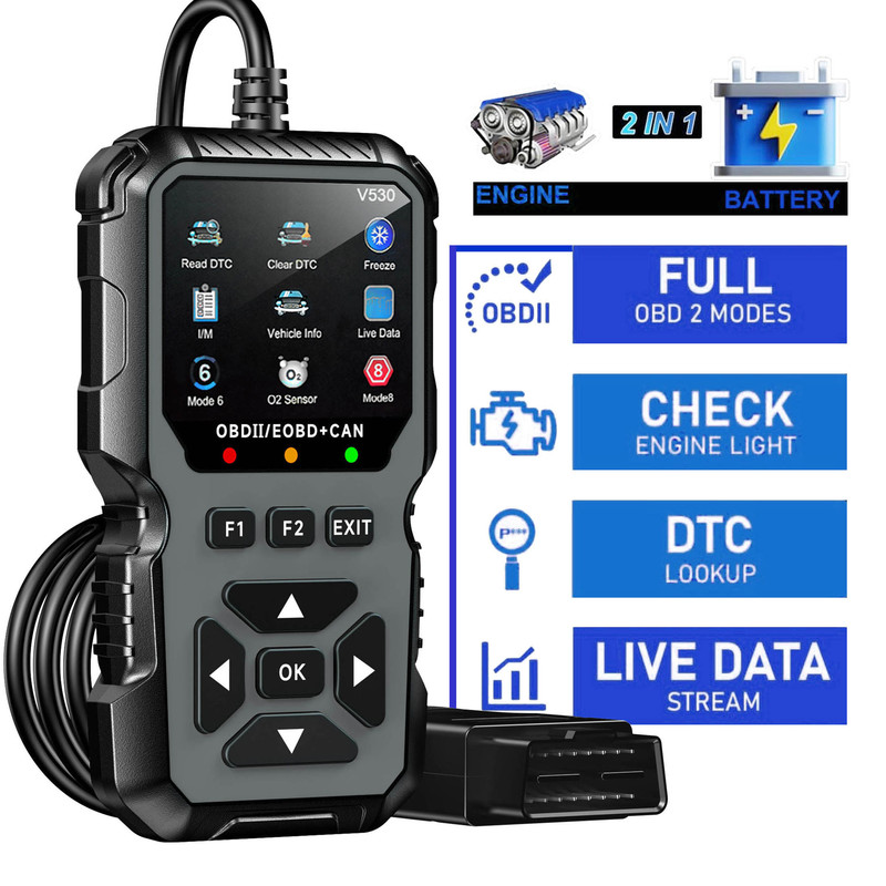 Brand New V530 Car Diagnostic Tool Obd 2 Vehicle Diagnostic Tool Full-Featured Obdii Car Scanner