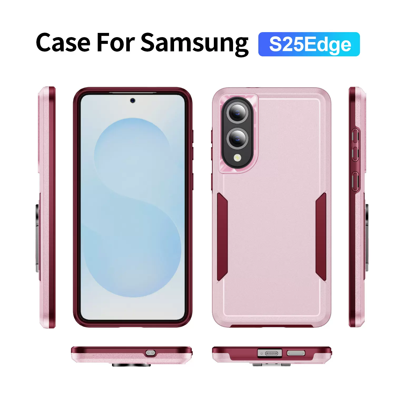 手机壳二合一军工防摔不沾指纹手机壳小众适用S25Edge三星手机壳