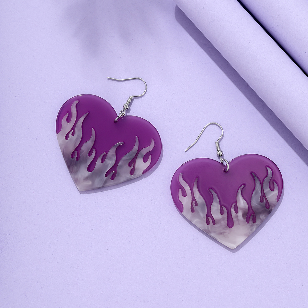 Heart No Inlaid Earrings display picture 32
