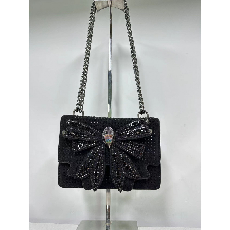 Bow Knot Mini Bag Banquet Fashion Women's Bag Sparkling Sweet Shoulder Crossbody Chain Bag Princess Girl Stylish Handbag - Thumbnail 6