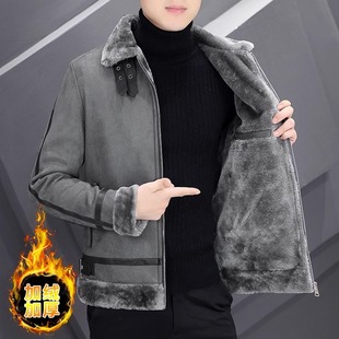 Parker Men's Winter 2025 New Fur-Lined Fur Outwear Lapel Cotton Outwear Raccoon Fur All-In-One Outwear