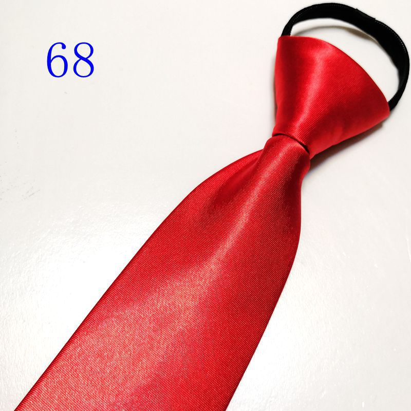 男士拉链新郎结婚红色8cm正装商务黑色免打结懒人易拉得蓝色_