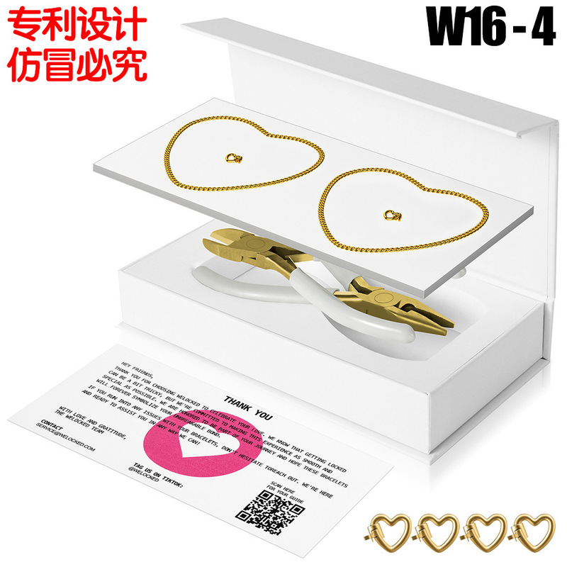 2026 Hot-Selling Welocked Couple Bracelets 925 Silver Eternal Lock Clasp DIY Cutting Pliers Set W16-4 2026 Hot-Selling Welocked Couple Bracelets 925 Silver Eternal Lock Clasp DIY Cutting Pliers Set W16-4