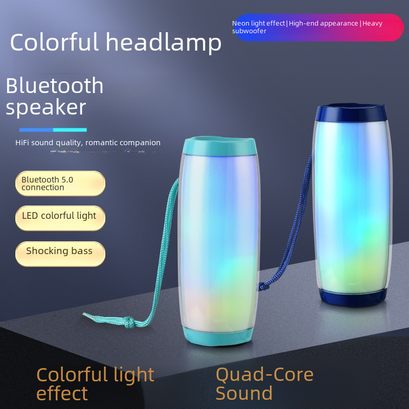 Tg157 Wireless Bluetooth Speaker Led Colorful Light Creative Gift Outdoor Waterproof Subwoofer Rhythmical Lights