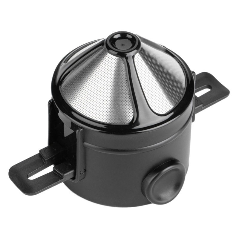 Filtro de café pequeño Ángel Filtro de acero inoxidable Filtro de embudo-filtro de té de café plegable portátil