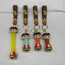 创意卡通公仔拉伸管玩具伸缩管钥匙扣包包情侣挂件哪吒系列工厂直