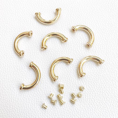 Factory direct sales metal handle arch bridge hardware accessories semicircular arch bridge u-shaped phone buckle diy handle metal buckle