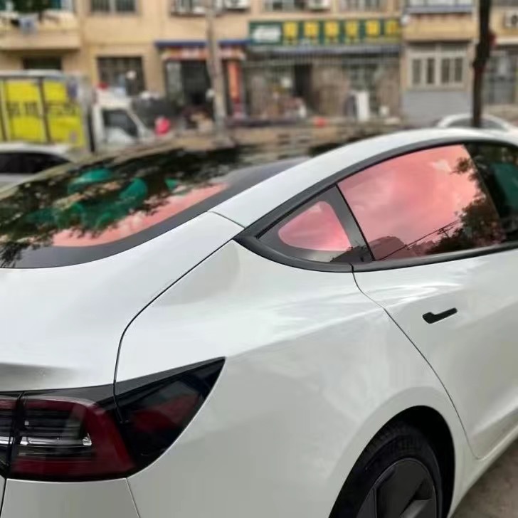 Red Rose Purple Colorful Car Film Full Car Side Rear Baffle Film High Heat Insulation Sunscreen Color Film Wholesale Cross-border Hair