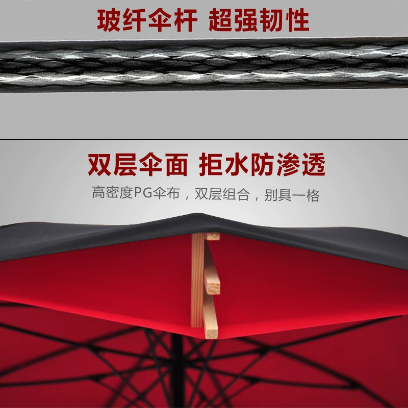 No. 1 automatic umbrella, double layer thickened and reinforced, large, storm resistant, long handle, three persons strong, welcome wholesale