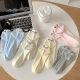 Spring and summer socks women's Korean style wave dot ins wind heel embroidery dachshund dog fashion combed cotton women's socks