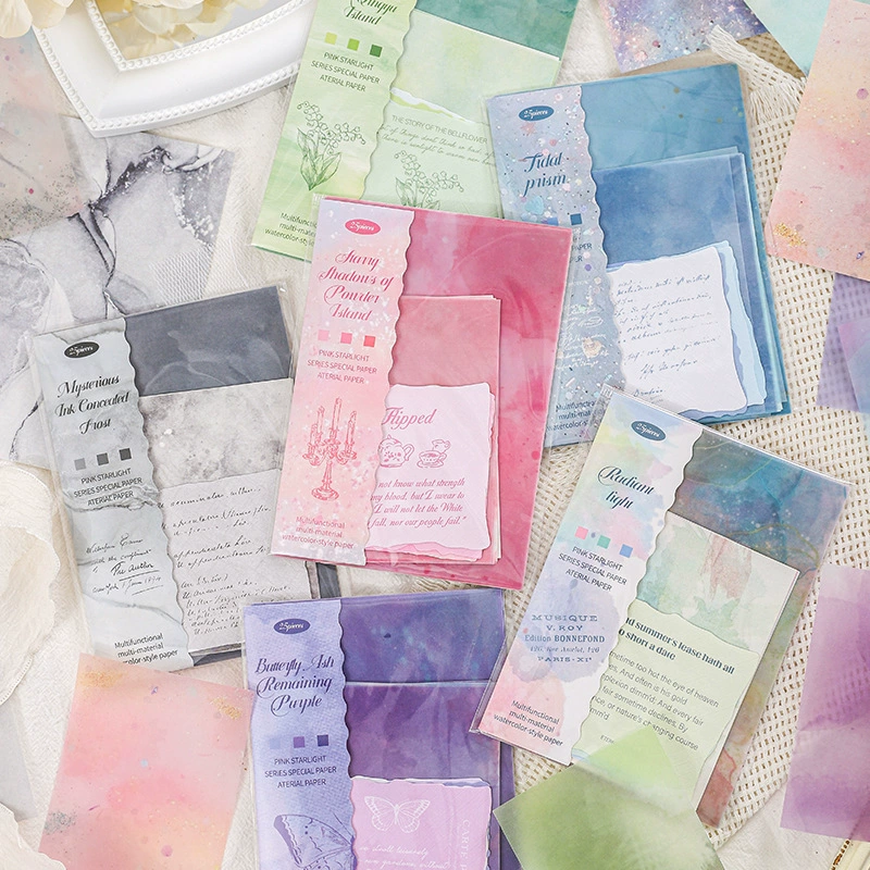 Бумажный материал Paper Trace Pastel Starlight серия, винтажный стиль, не липкая декоративная бумага для блокнота, фон для заметок и DIY