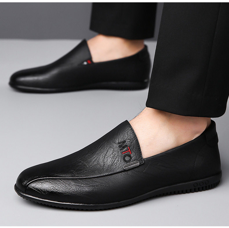 Giày lười nam da bò thoáng khí đế mềm chống trượt, gót thấp 1–3 cm — 606 màu nâu, 606 màu đen chi tiết 20