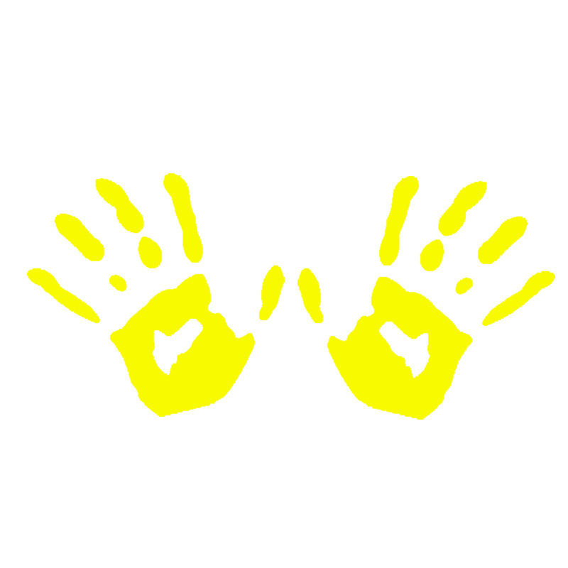 팜 프린트 10.5*10cm 쌍-노란색