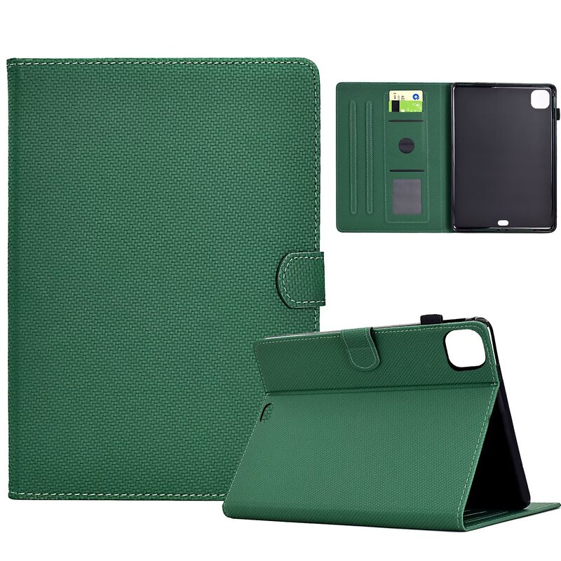 For iPad Pro 11 Flat Leather Case Samsung Tab A9 Fiber Pattern Card Bracket Protective Case Lenovo P12 For iPad Pro 11 Flat Leather Case Samsung Tab A9 Fiber Pattern Card Bracket Protective Case Lenovo P12