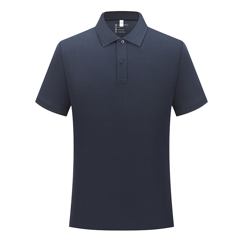 Casual de dos botones no deformable poliéster algodón verano de manga corta hombre camiseta de polo personalizada sensación de alta calidad
