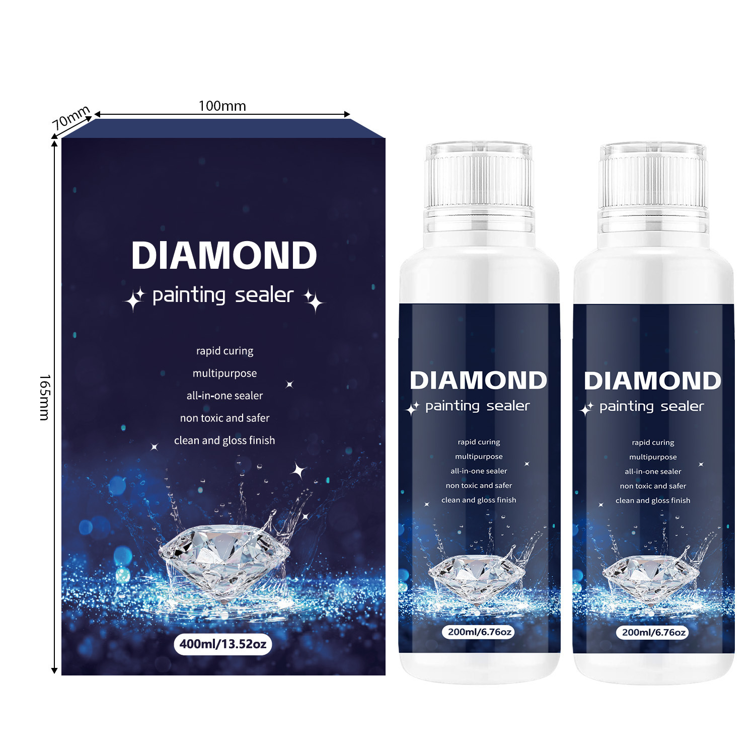 Pegamento transparente para pintura de diamantes, venta directa de fábrica, pegamento PVA para rompecabezas infantiles DIY, para realzar el brillo y evitar la desprendimiento de las piezas.