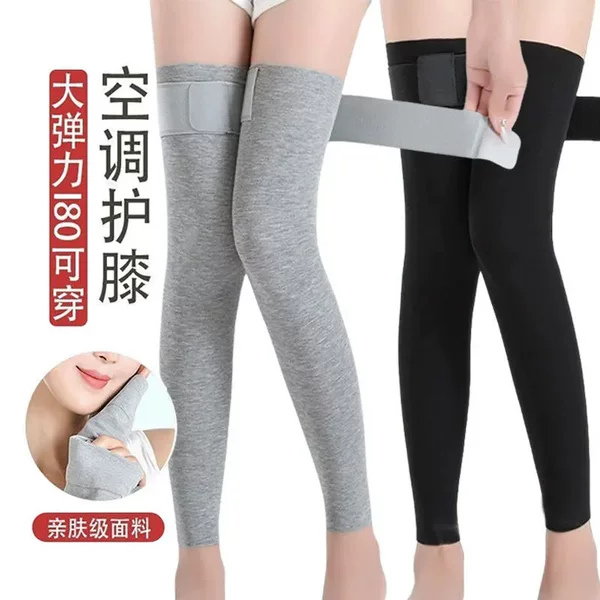 Strap Ultra-thin Long Knee Pad Four Seasons Men's and Women's Seamless Leg Pad Paint Cover Joint Air Conditioning Socks Warm and Cold-proof