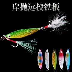 Bulk Pine Needle Pattern Shorecasting Iron Lure Fake Lure Double Hook Mackerel Swordfish Cod Sea Fishing Casting Bait
