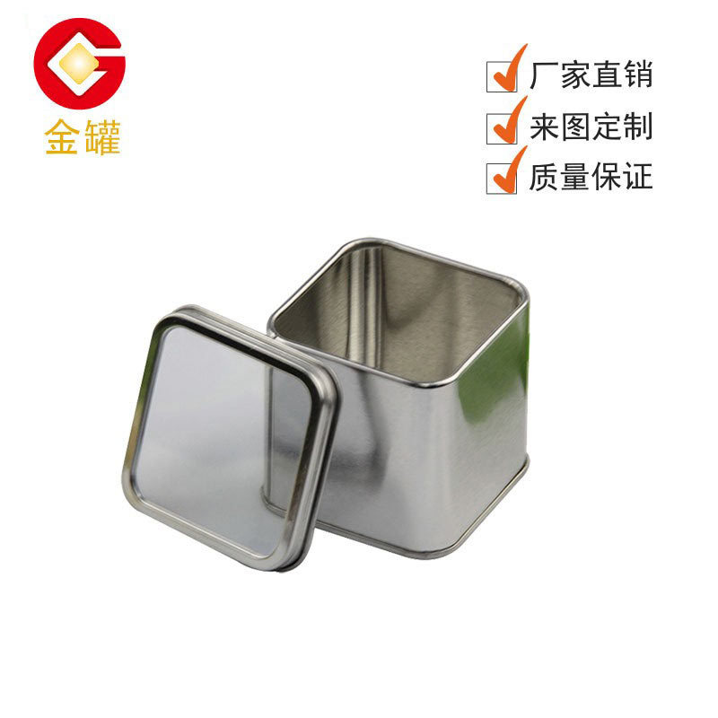 铁盒包装定 制 透明窗正方形马口铁盒 茶叶铁罐