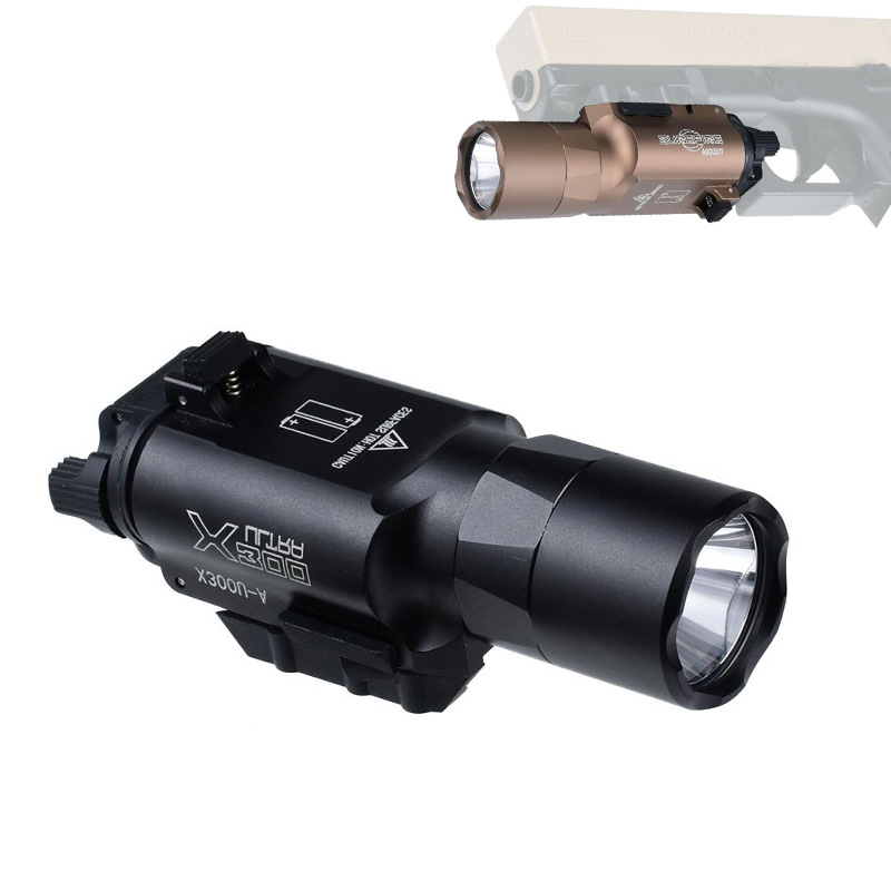 Tácticas al aire libre X300U colgar linterna de luz intensa iluminación LED aluminio lámpara de casco de alto lumen