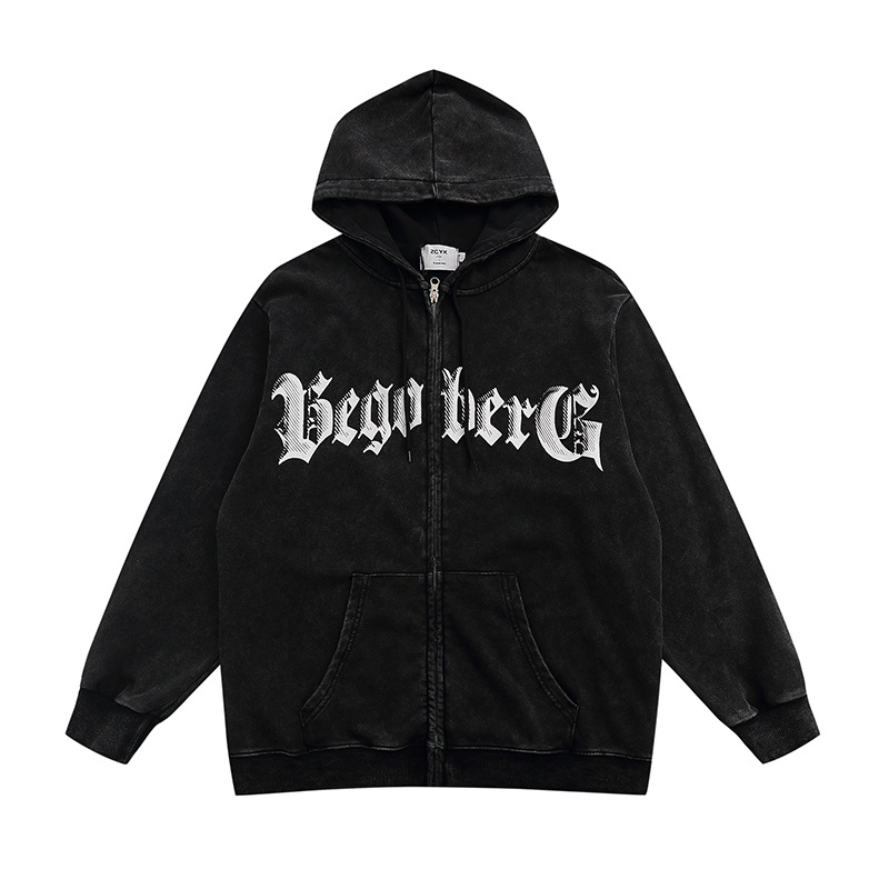 Vêtements pour hommes Pull imprimé lettre ancienne Marque tendance pour hommes Sweat à capuche décontracté haut de gamme à la mode_voghion.com