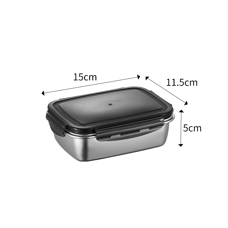 316ステンレスタッパー食品グレード冷蔵庫専用弁当箱シール収納フルーツタッパー3点セット|undefined