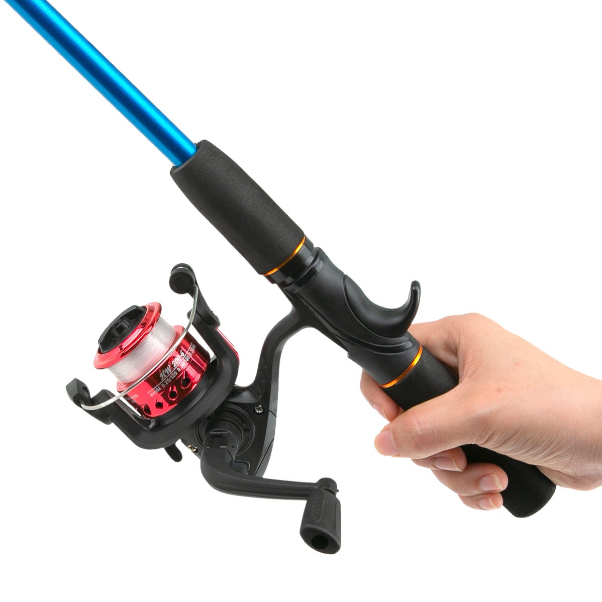 1.5m Fishing Rod for Children and Beginners, Complete Lure Rod Set for Parent-Child Activities, Gun Handle Rod with Reel, Soft Bait, Fish Hook, Line, Fishing Gear for Cross-Border Trade