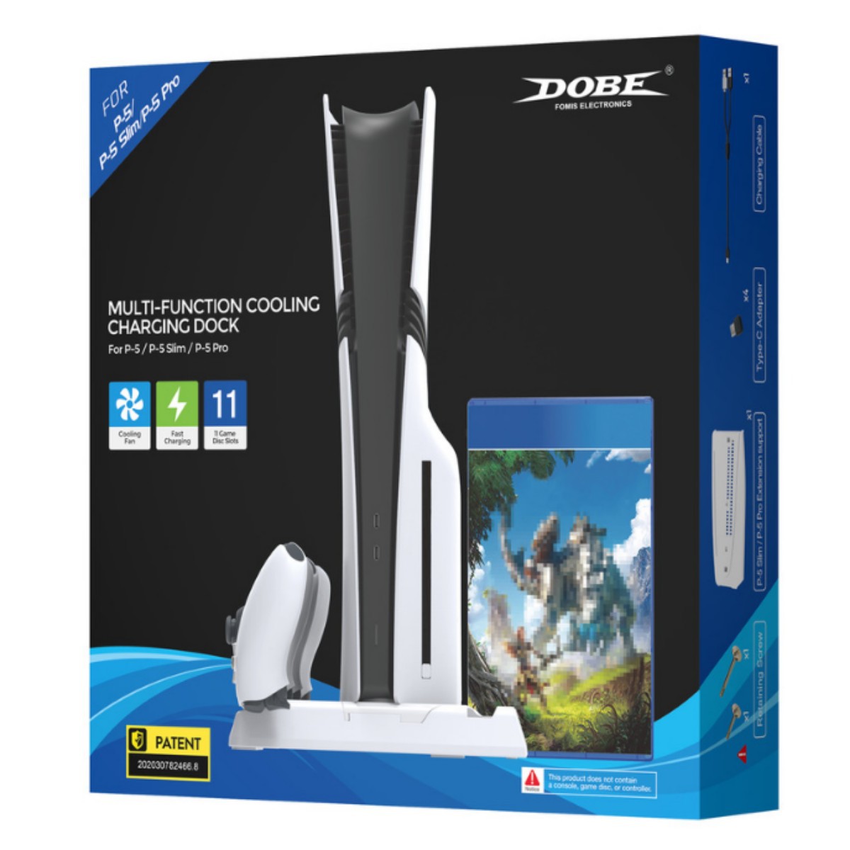 DOBE PS5 pro soporte de host base de ventilador de carga slimTP5-3537B ps5 fondo de disipación de calor PS5