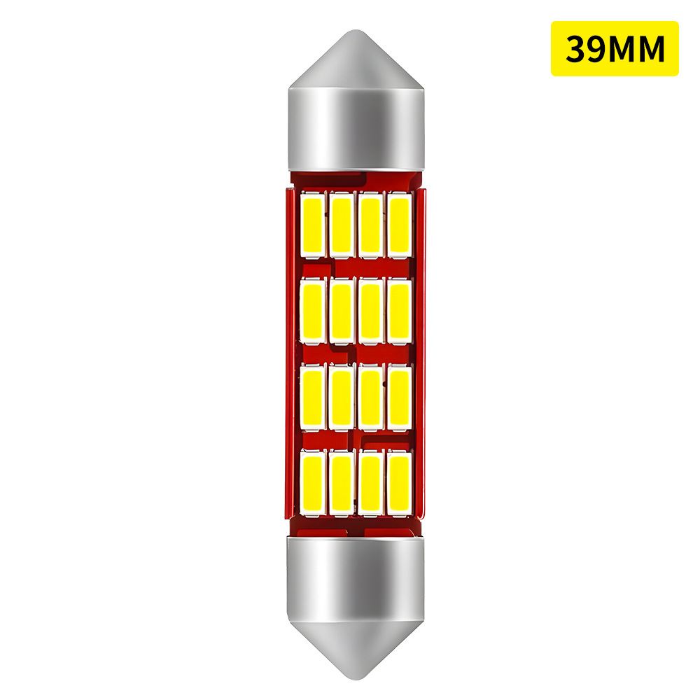 Luces LED para Automóvil Shangxian, Luz de Lectura de Doble Punta, Luz de Techo, Luz LED de Decodificación Continua 4014, Luz de Maletero, Luz de Matrícula