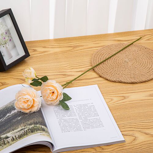 Artificial flower three-head peony wedding road decoration plastic flower cross-border fake flower restaurant hotel decoration peony flower