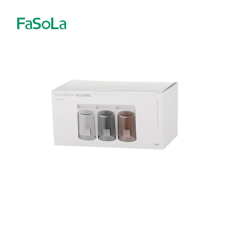 FaSoLa 歯ブラシラック パンチフリー マウスウォッシュカップ 壁掛け歯ブラシ バスルーム ホーム壁掛け歯ブラシラック|undefined