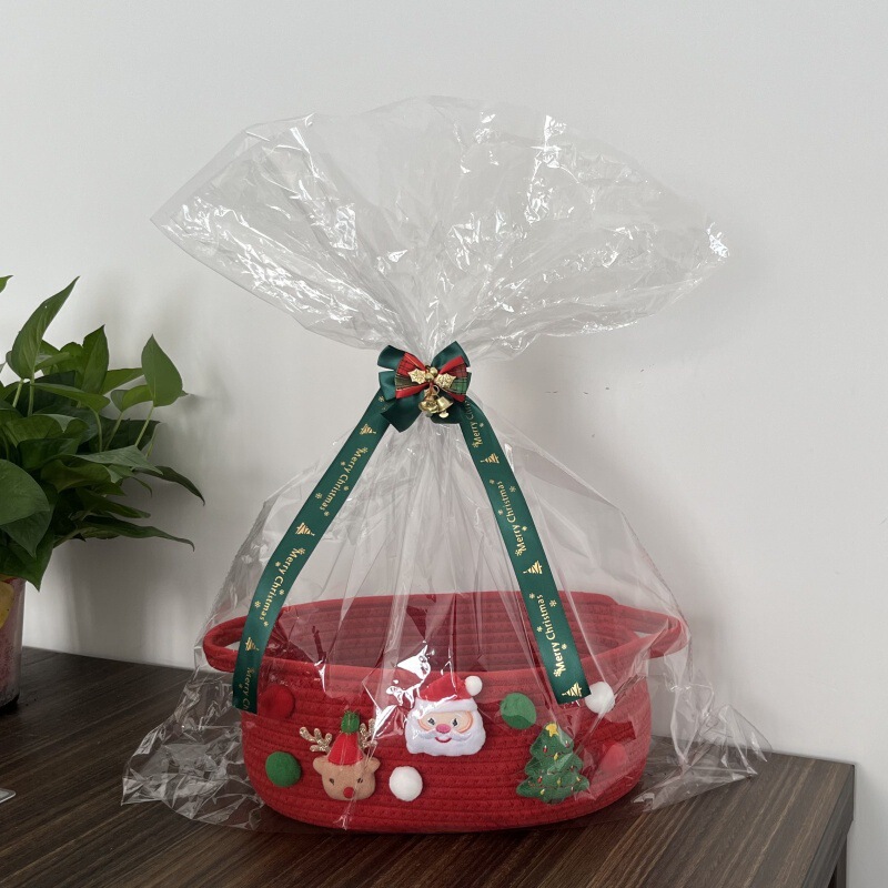 国境を越えたクリスマスギフトバッグリンゴ袋手提げ袋キャンディーバッグ酒袋サンタクロース収納バスケットプレゼントバスケット|undefined