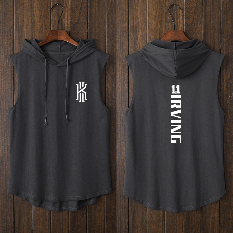 Celtics Uncle Drew Irving Basketball Vest T-Shirt Sleeveless Original Clothes Hooded Vest 12