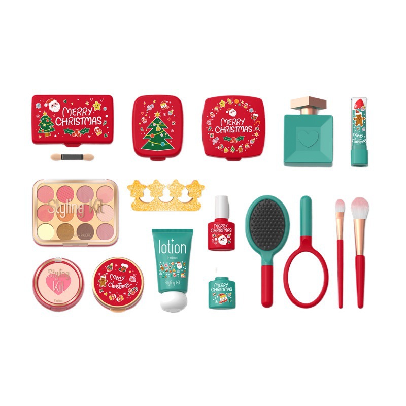 Niñas transfronterizas niños casa simulación de vestir maquillaje conjunto de maquillaje joyas de maquillaje vestido vestido juguetes de Navidad