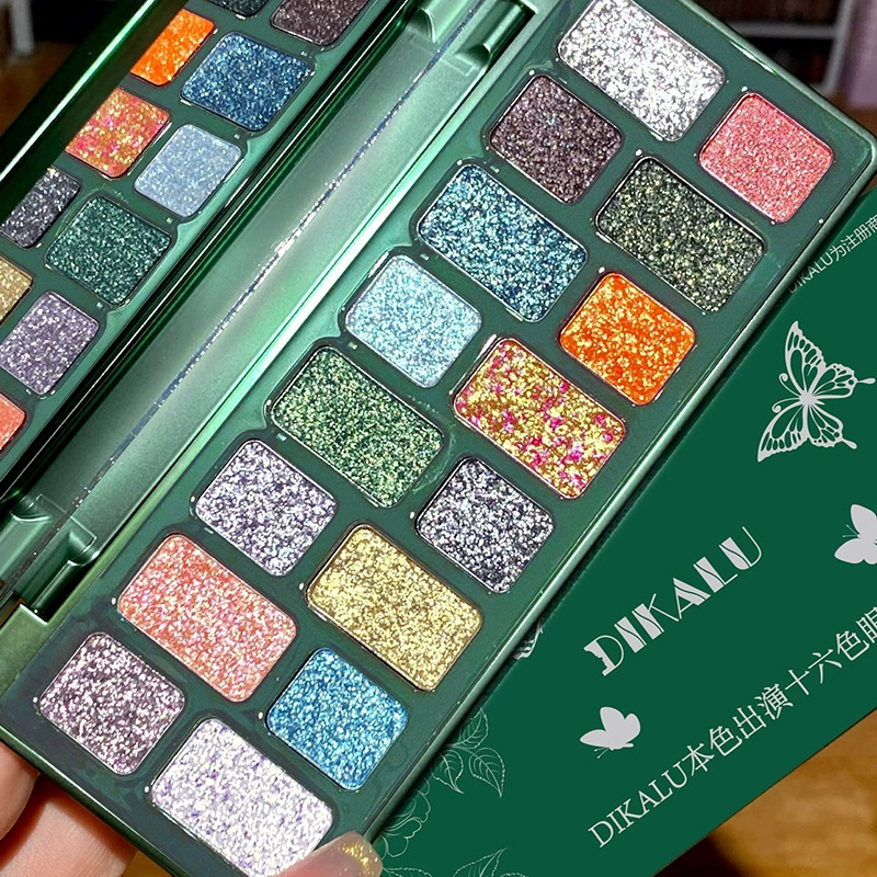 Палетка теней DIKALU Blue eyeshadow, 16 цветов, новая коллекция, на каждый день