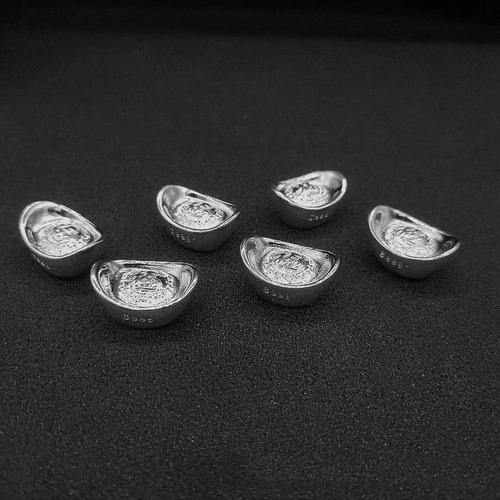 Silver ingot silver ingot solid blessing character 999 small ingot ornaments cornucopia ornaments god fortune and prosperity jewelry will be sold