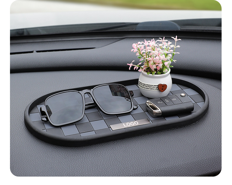 Car Anti-Slip Pad High Temperature Resistant Car Ornaments Used in Car Central Control Instrument Panel Mobile Phone Fixed Storage Rubber Pad