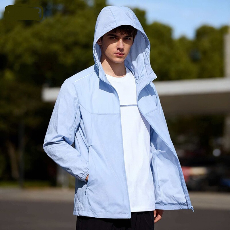 M8 Same Style Hooded Cardigan Sun Protection Clothing for Men and Women, Anti-Uv Ultra-Light Skin Clothing, Outdoor Camping and Cycling Clothing