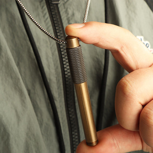 Wearable Portable Mini Pendant Pen Art Practice Calligraphy Retro Copper Fashion Stylish Creative Business Birthday Gift
