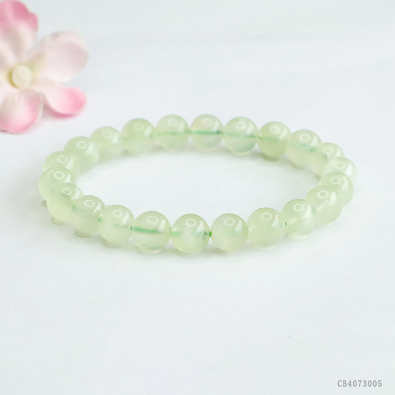 眷钰 天然葡萄石手串绿色水晶手链彩宝首饰直播批发代发S4073005