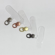 手机挂绳垫片金属圆扣360旋转式手机斜挎绳可背超薄高透TPU链夹片