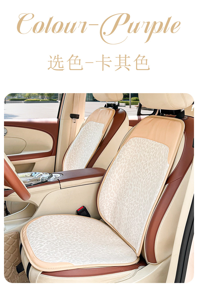New Car Seat Cushion, Universal for All Seasons, Cross-Border Leopard Print Car Interior Decoration Seat Cover, Light Luxury and High-End Car Seat Cushion